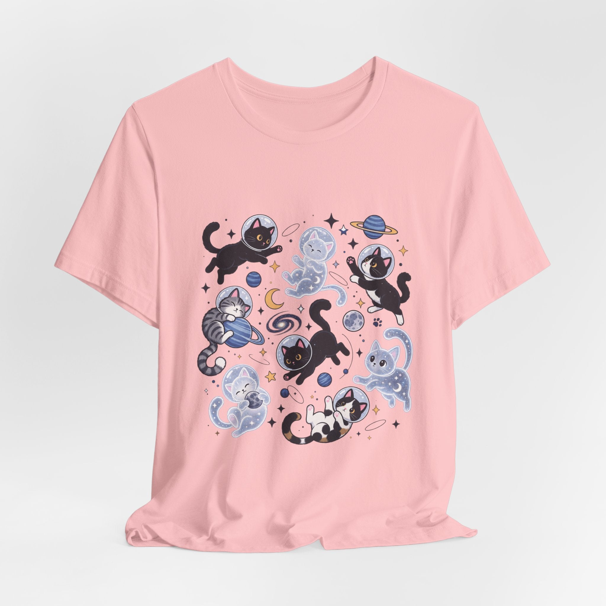 Space Cats Graphic Tee — Cute Cosmic Cat Illustration Shirt