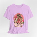 Alpha Male Cat Tee — Retro Floral Cat Graphic T-Shirt