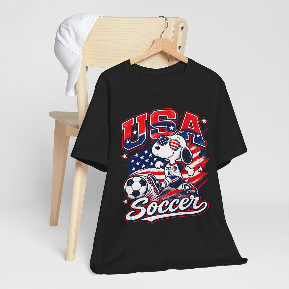 USA Soccer Snoopy T‑Shirt – Patriotic Kids & Fans Soccer Tee