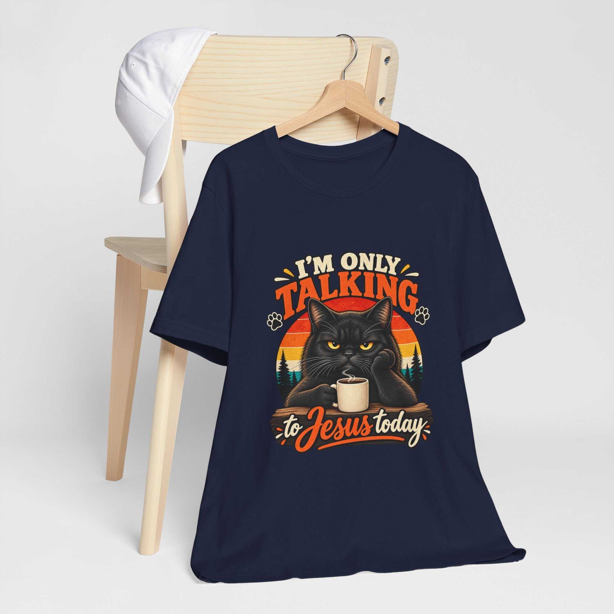 I'm Only Talking to Jesus Today Cat T‑Shirt