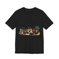 Cat Cozy Crew Tee — Cozy Cats on Blankets Graphic T-Shirt