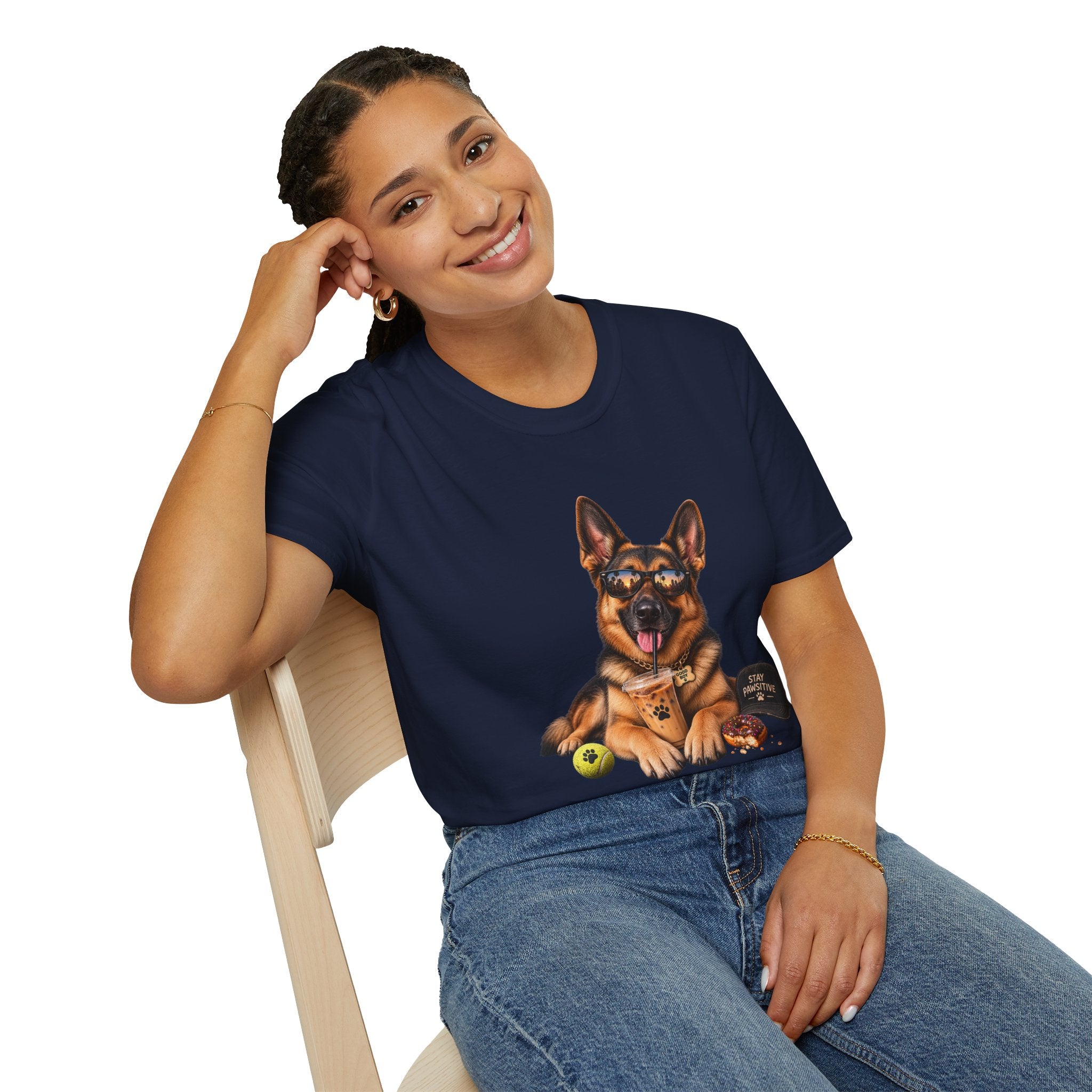 German Shepherd Portrait T-Shirt — Dog Lover Tee