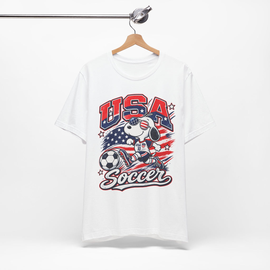 USA Soccer Snoopy T‑Shirt – Patriotic Kids & Fans Soccer Tee