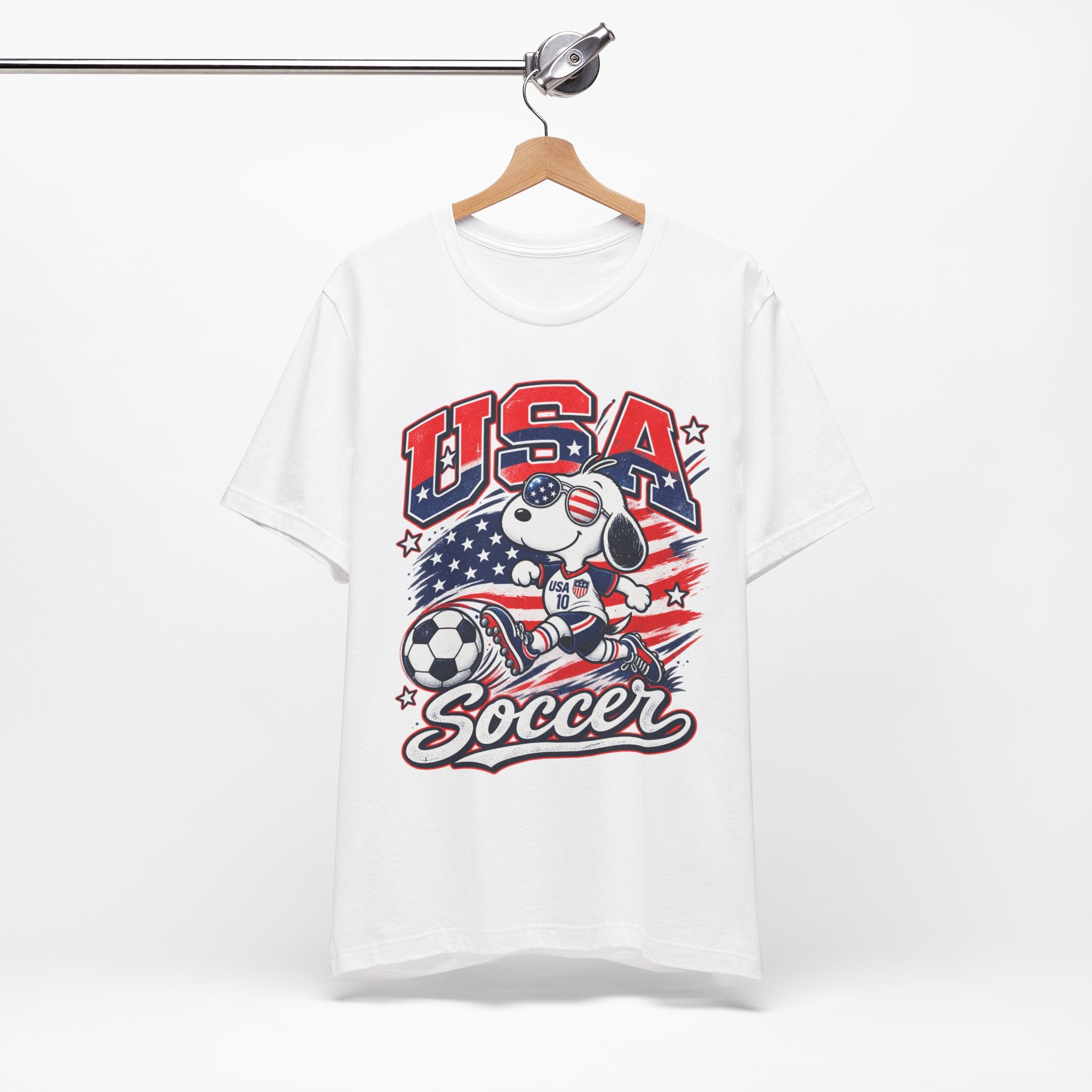 USA Soccer Snoopy T‑Shirt – Patriotic Kids & Fans Soccer Tee