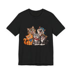 Cute Group of Kittens T-Shirt — Cartoon Cat Family Tee