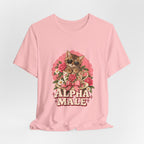 Alpha Male Cat Tee — Retro Floral Cat Graphic T-Shirt