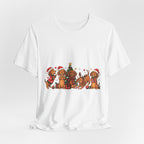 Christmas Dachshund Dogs T-Shirt — Festive Santa Hats & Tree Holiday Tee