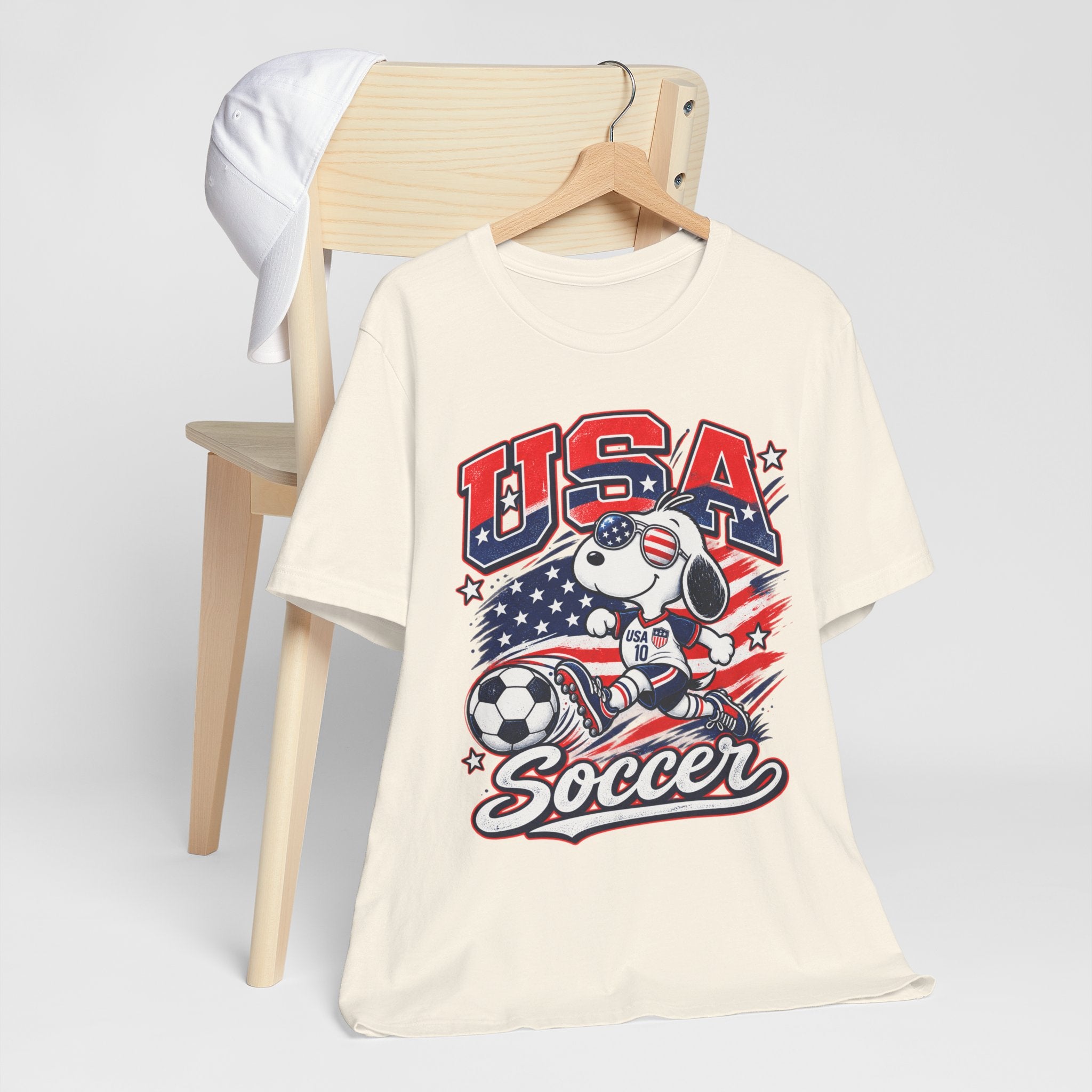 USA Soccer Snoopy T‑Shirt – Patriotic Kids & Fans Soccer Tee