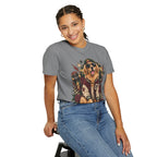 Golden Retriever Varsity T-Shirt — Retro Dog Jacket Design