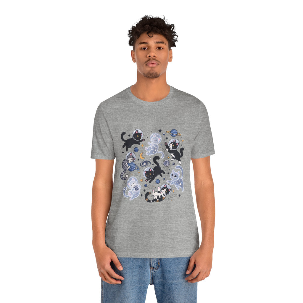 Space Cats Graphic Tee — Cute Cosmic Cat Illustration Shirt