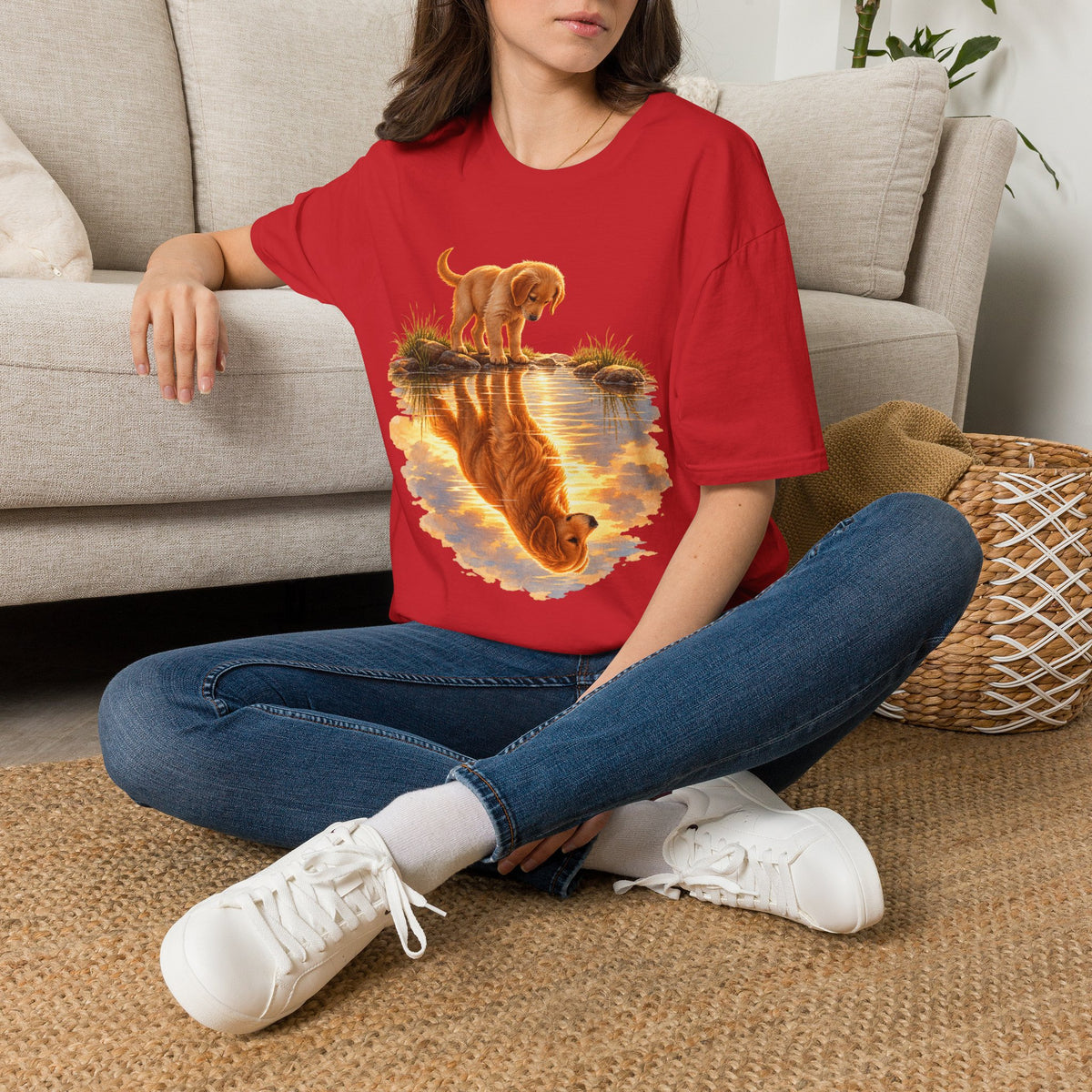 Golden Retriever Puppy Reflection T-Shirt