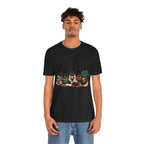 Cat Cozy Crew Tee — Cozy Cats on Blankets Graphic T-Shirt