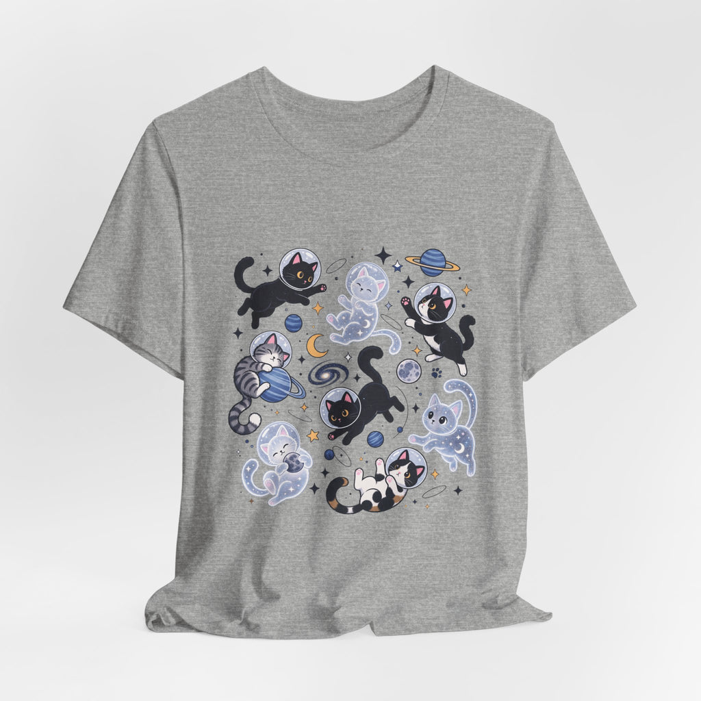 Space Cats Graphic Tee — Cute Cosmic Cat Illustration Shirt