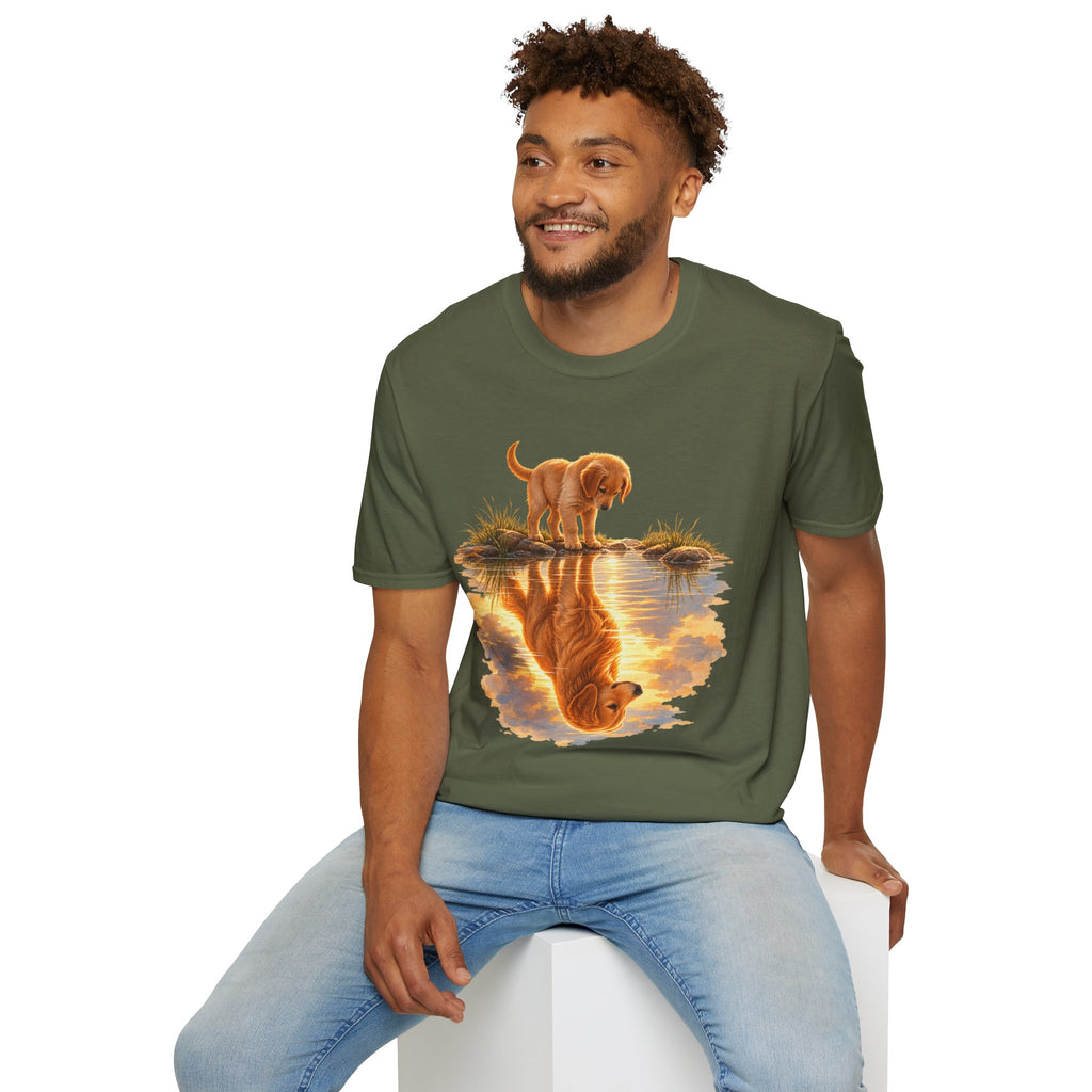 Golden Retriever Puppy Reflection T-Shirt
