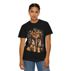 Golden Retriever Varsity T-Shirt — Retro Dog Jacket Design