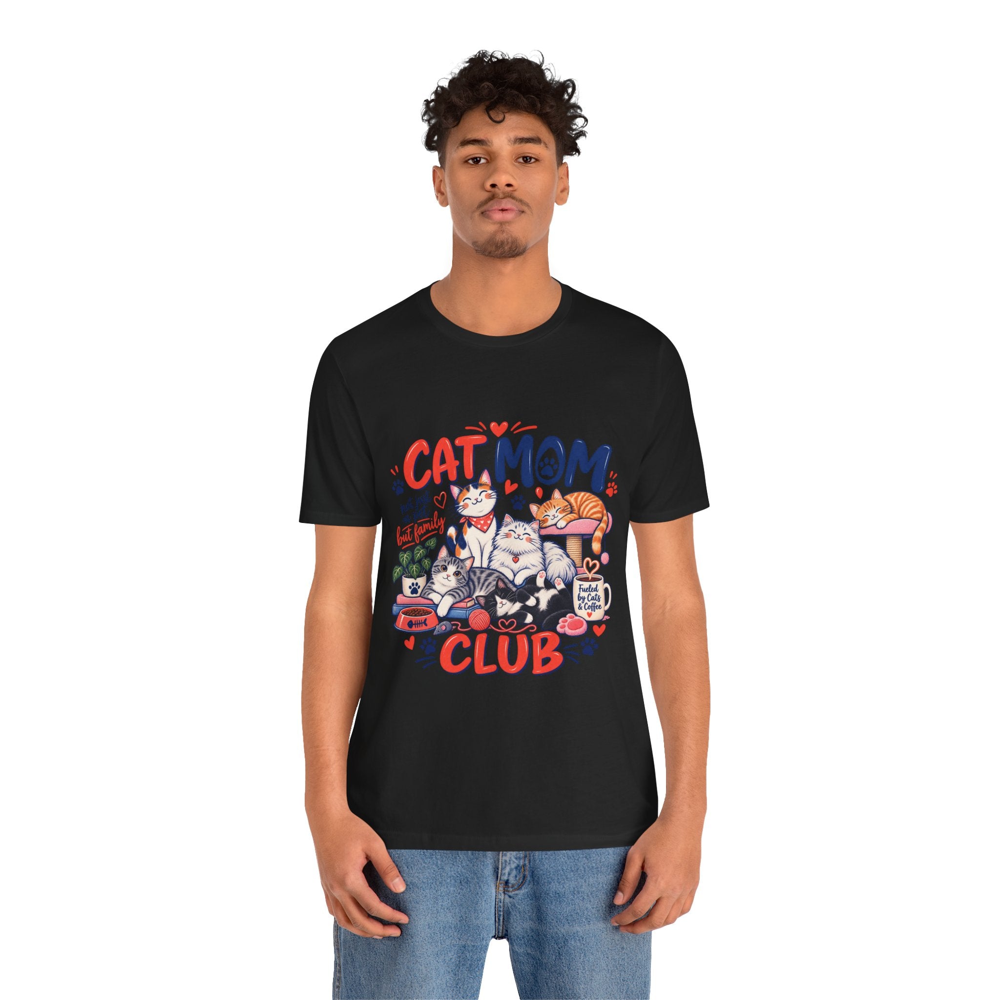 Cat Mom Club T-Shirt — Cute Illustrated Cats Graphic Tee for Cat Lovers