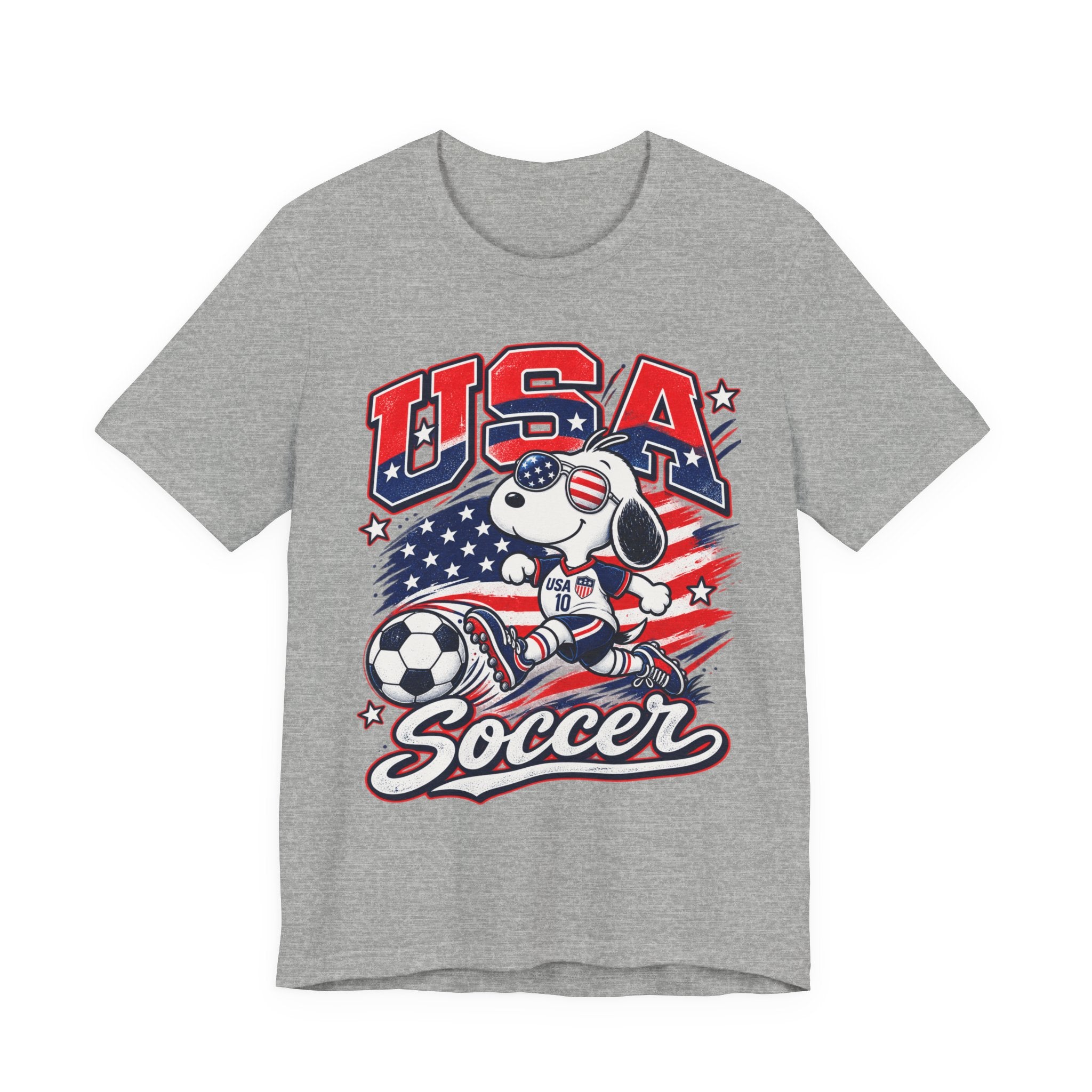 USA Soccer Snoopy T‑Shirt – Patriotic Kids & Fans Soccer Tee