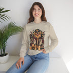 Golden Retriever Varsity Crewneck Sweatshirt — Retro Dog Lover Sweater