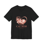 Cat Mom Tee — Floral Heart Cat Mom Since Tee