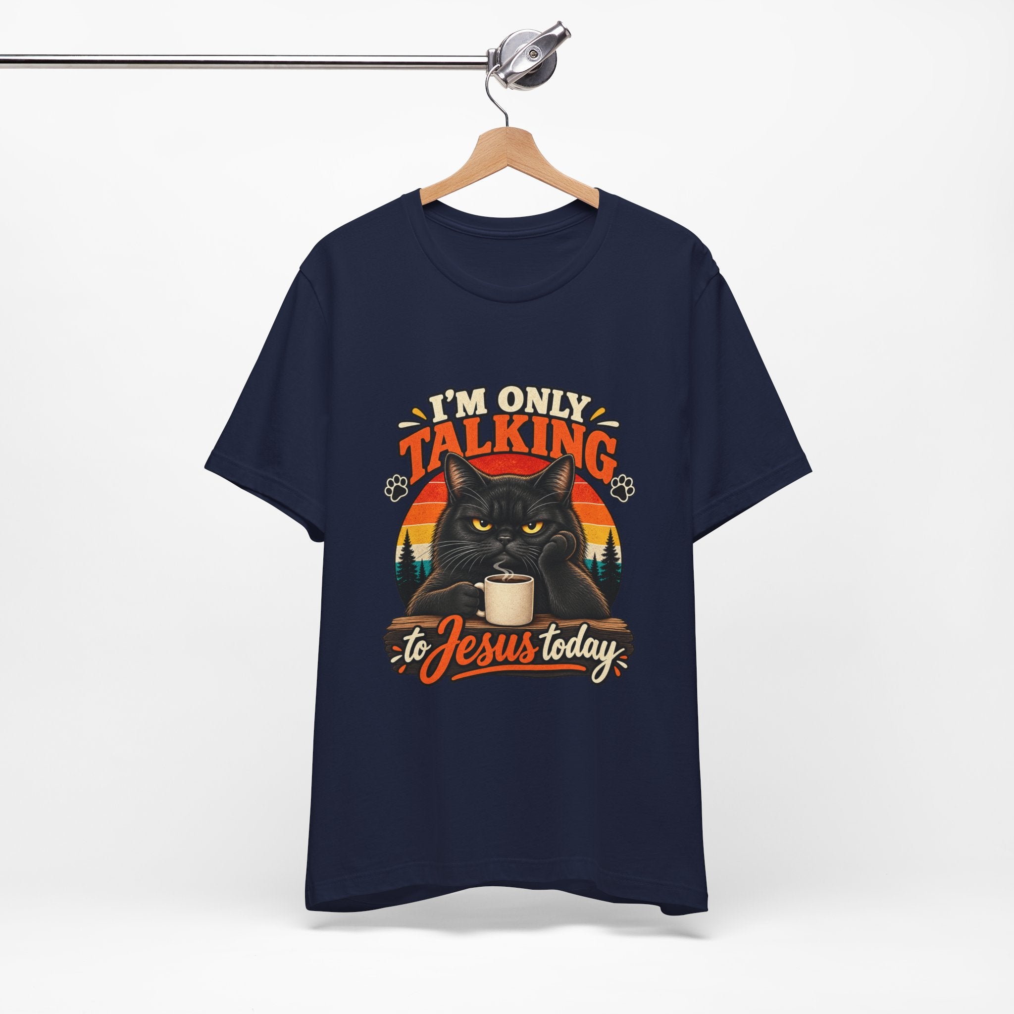 I'm Only Talking to Jesus Today Cat T‑Shirt